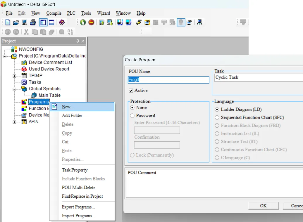 img/ispsoft first project/create a new program in delta ispsoft for delta plc.webp